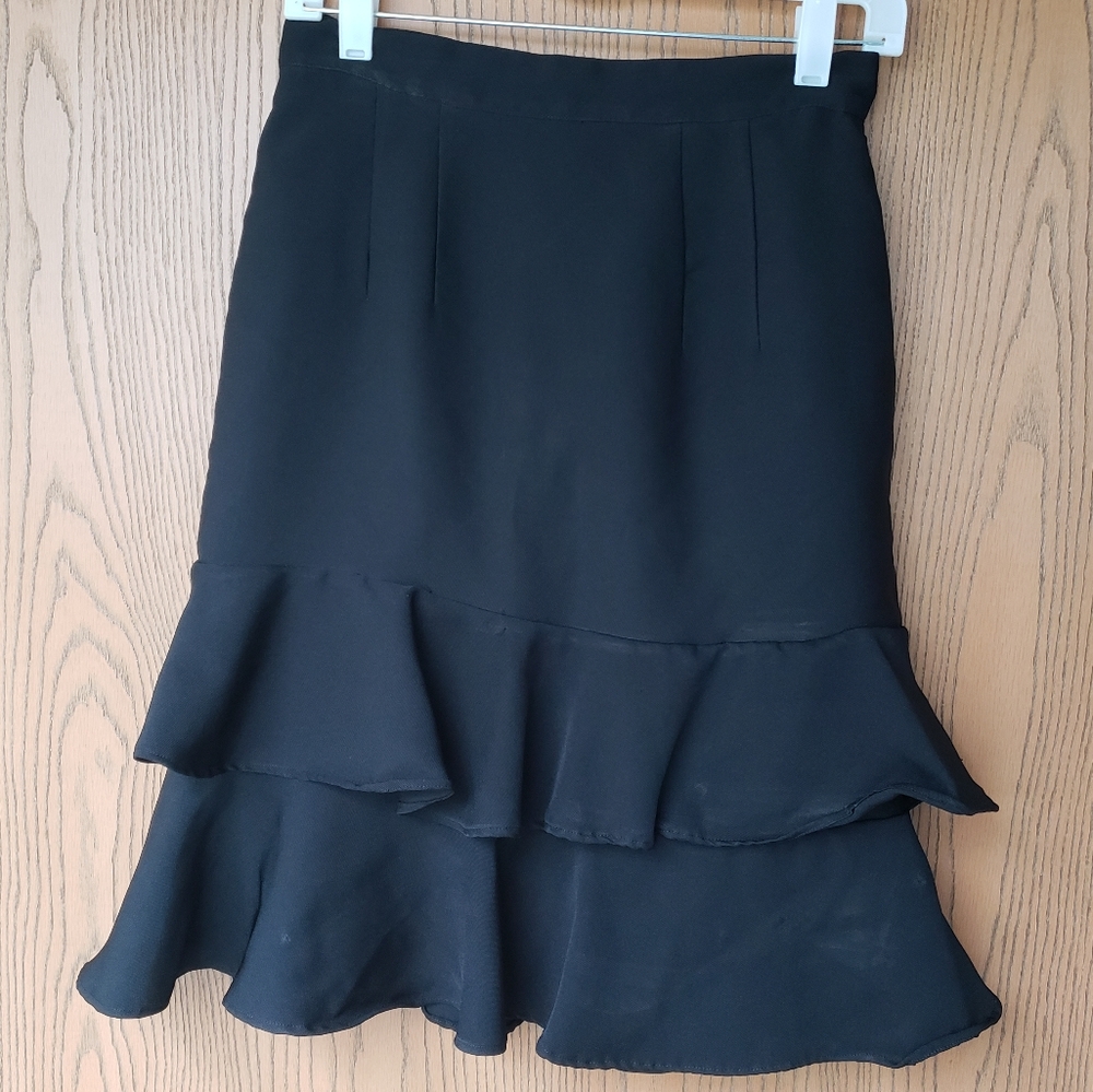 Black Ruffled Skirt